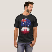 Poolse Australische Australische vlag - Boomwortel T-shirt (Voorkant volledig)