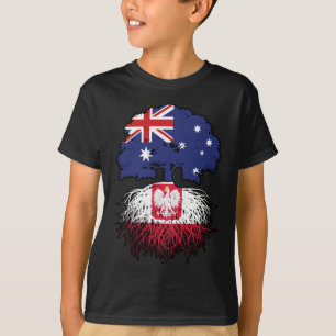 Poolse Australische Australische vlag - Boomwortel T-shirt