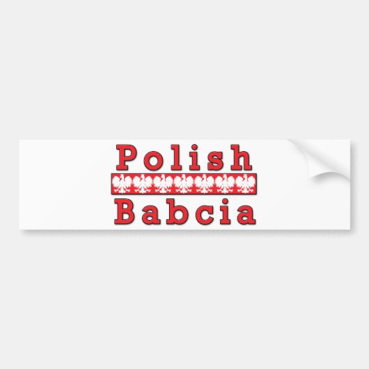 Poolse Babcia Eagles Bumpersticker (Voorkant)