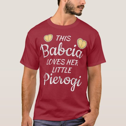 Poolse Babcia Grandma houdt van Pierogi T-shirt (Voorkant)