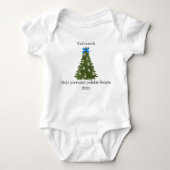 Poolse baby 1e Kerstkerst op Baby Bodysuit (Voorkant)
