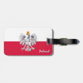 Poolse Bagagelabels, patriottische Poolse vlag Bagagelabel (Achterkant horizontaal)
