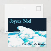 poolse Beer op ijs - joyeux noё l Feestdagenkaart (Voorkant / Achterkant)