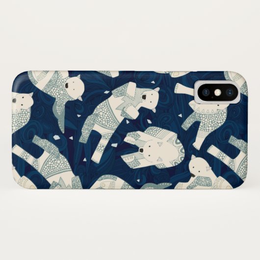 poolse beren middernacht Case-Mate iPhone case (Achterkant (horizontaal))