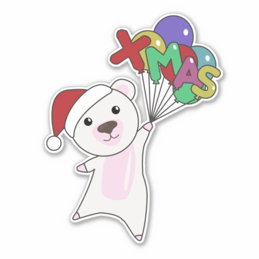Poolse Beren voor kerstwinter Sticker (Voorkant)