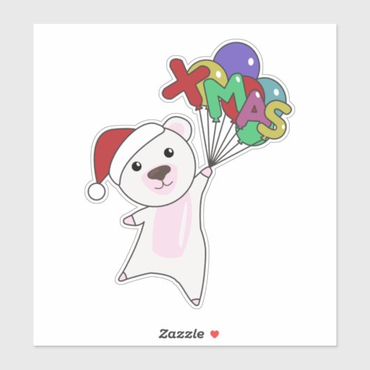 Poolse Beren voor kerstwinter Sticker (Vel)