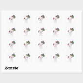 Poolse Beren voor kerstwinterwintersneeuw Ronde Sticker (Vel)