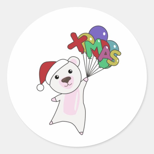 Poolse Beren voor kerstwinterwintersneeuw Ronde Sticker (Voorkant)