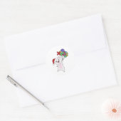 Poolse Beren voor kerstwinterwintersneeuw Ronde Sticker (Envelop)