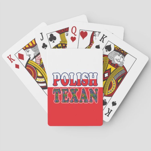 Poolse blauwbonnetten pokerkaarten (Achterkant)