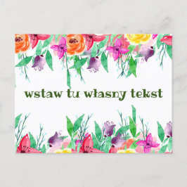 Poolse briefkaart begroet karta okolicznościowa