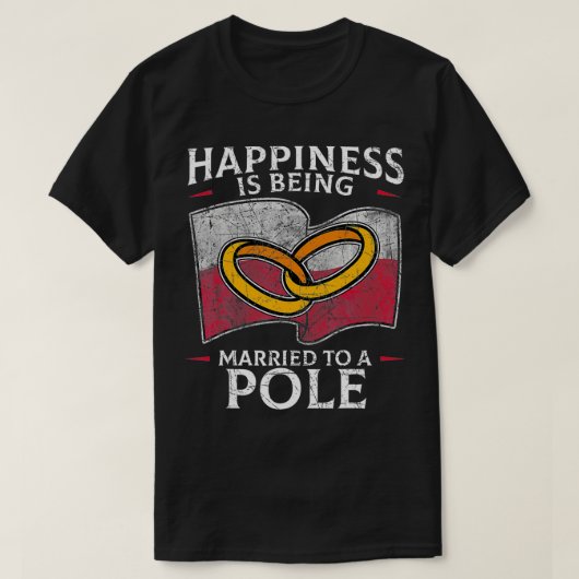 Poolse bruiloft Poolse Roots Pole Flag T-shirt (Design voorkant)