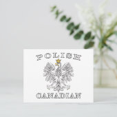 Poolse Canadese adelaar Briefkaart (Staand voorkant)