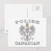 Poolse Canadese adelaar Briefkaart (Voorkant / Achterkant)