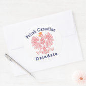 Poolse Canadese adelaar Dziadzia Ronde Sticker (Envelop)