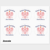 Poolse Canadese adelaar Dziadzia Ronde Sticker (Vel)