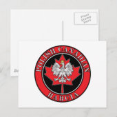 Poolse Canadese aple Leaf Babcia Briefkaart (Voorkant / Achterkant)
