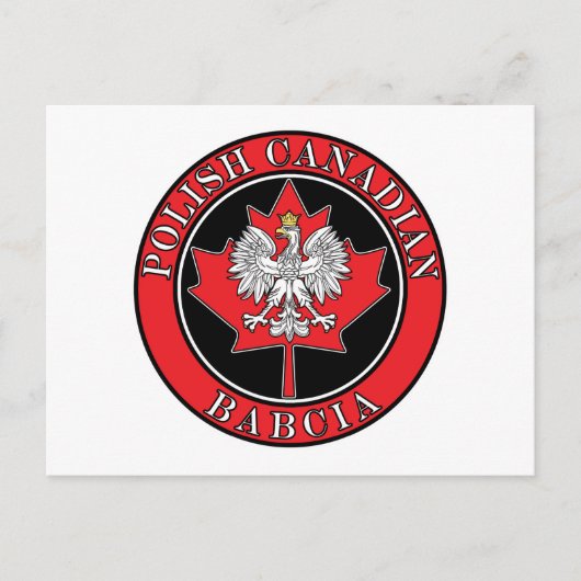 Poolse Canadese aple Leaf Babcia Briefkaart (Voorkant)