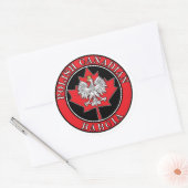 Poolse Canadese aple Leaf Babcia Ronde Sticker (Envelop)