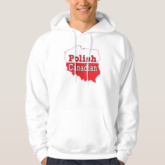 Poolse Canadese Poolse kaart Hoodie (Voorkant)