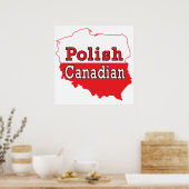 Poolse Canadese Poolse kaart Poster (Keuken)