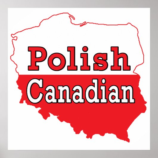 Poolse Canadese Poolse kaart Poster (Voorkant)