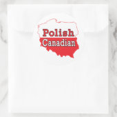 Poolse Canadese Poolse kaart Ronde Sticker (Tas)