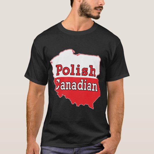 Poolse Canadese Poolse kaart T-shirt (Voorkant)