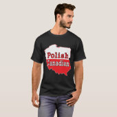 Poolse Canadese Poolse kaart T-shirt (Voorkant volledig)