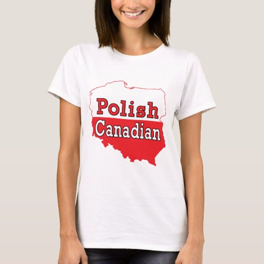Poolse Canadese Poolse kaart T-shirt (Voorkant)