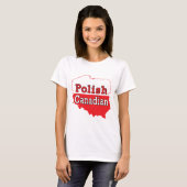Poolse Canadese Poolse kaart T-shirt (Voorkant volledig)
