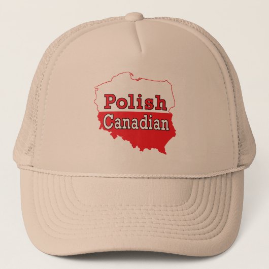 Poolse Canadese Poolse kaart Trucker Pet (Voorkant)