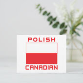 Poolse Canadese Poolse vlag Briefkaart (Staand voorkant)