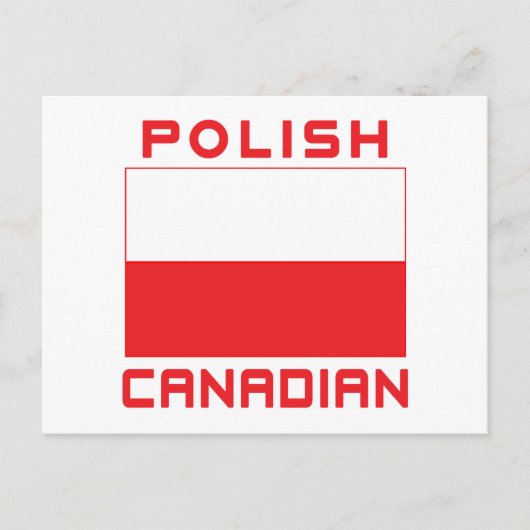 Poolse Canadese Poolse vlag Briefkaart (Voorkant)