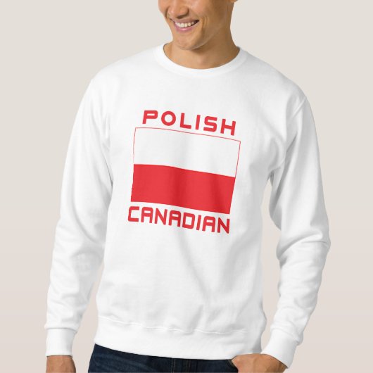 Poolse Canadese Poolse vlag Trui (Voorkant)