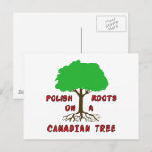 Poolse Canadese roots Briefkaart (Voorkant / Achterkant)