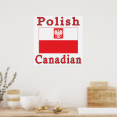 Poolse Canadese valkenvlag Poster (Keuken)