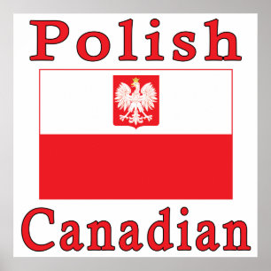 Poolse Canadese valkenvlag Poster