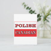 Poolse Canadese vlag Briefkaart (Staand voorkant)