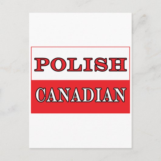 Poolse Canadese vlag Briefkaart (Voorkant)