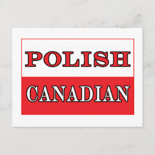 Poolse Canadese vlag Briefkaart