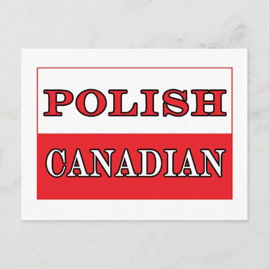 Poolse Canadese vlag Briefkaart (Voorkant)