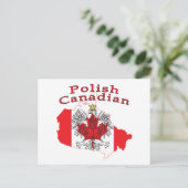 Poolse Canadese vlag Briefkaart (Staand voorkant)
