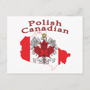 Poolse Canadese vlag Briefkaart