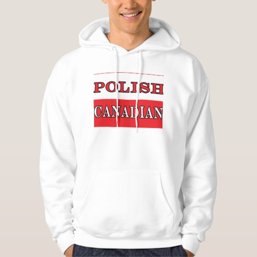 Poolse Canadese vlag Hoodie (Voorkant)