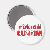 Poolse Canadese vlag Magneet (Voorkant / Achterkant)