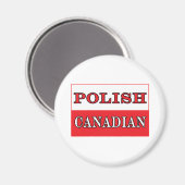 Poolse Canadese vlag Magneet (Voorkant / Achterkant)