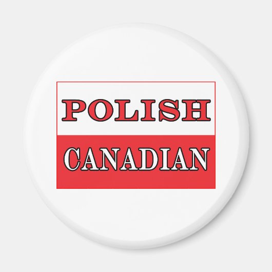 Poolse Canadese vlag Magneet (Voorkant)