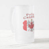 Poolse Canadese vlag Matglas Bierpul (Voorkant links)