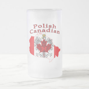Poolse Canadese vlag Matglas Bierpul
